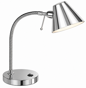 (Latão - Especias) Luminária Mesa Golden Art M699LT Millus com Haste Flexível Cromada Lâmpada G9 Altura Média 35cm