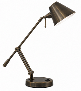 (Latão - Especiais) Luminária Mesa Golden Art Tamy M785LT Articulada com Base Redonda em Lâmpada G9 Altura Média 40cm