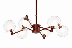 (Pintura) Lustre BRAID com 6 Lampadas G9 Golden Art T2802-6PI –