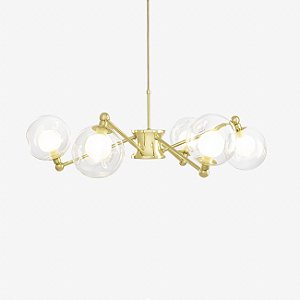 Lustre BRAID com 6 Soquetes G9 e Acabamento em Pintura – Golden Art T2802-6PI