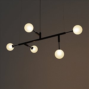 Lustre CINQUE 100 para Bolas de 12cm com Acabamento em Pintura – Golden Art T55100PI