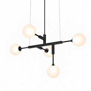 (Pintura) Lustre CINQUE 70 para Bolas de 12cm – Golden Art T5570PI