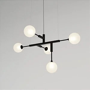 Lustre CINQUE 70 para Bolas de 12cm com Acabamento em Pintura – Golden Art T5570PI