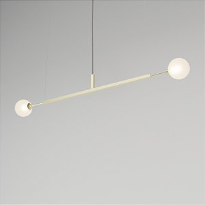 Lustre Due 100 Horizontal para Globos 12cm em Pintura com Soquetes G9 – Golden Art Iluminação Decorativa T22100PI