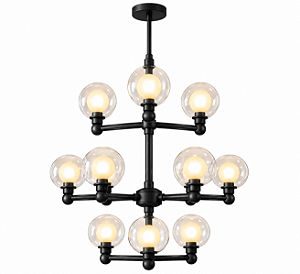 (Pintura) Lustre GRAPP 12 x G9 60cm – Golden Art Iluminação T2820-12PI