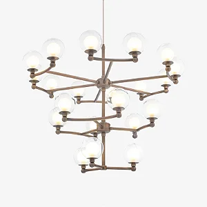 Lustre GRAPP em Latão com 24 Soquetes G9 e Diâmetro de 65cm – Golden Art T2820-24LT