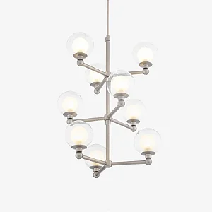 Lustre GRAPP em Latão com 9 Soquetes G9 e Diâmetro de 55cm – Golden Art T2820-9LT