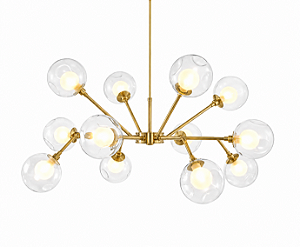 (Latão - Especiais) Lustre MOLLUS Golden Art T2812-12LT 12 x G9 e Diâmetro de 50cm –