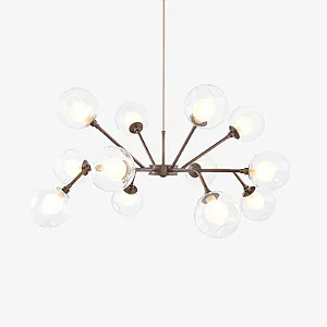 Lustre MOLLUS em Latão com 12 Soquetes G9 e Diâmetro de 50cm – Golden Art T2812-12LT