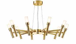 (Latão - Especiais) Lustre Montana 12 Braços Golden Art T1072-12LT Ø 80cm G9 – Decorativa