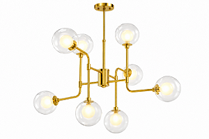 (Latão - Especiais) Lustre PRETTI Golden Art T2804-8LT 8 x G9 e Diâmetro de 55cm –
