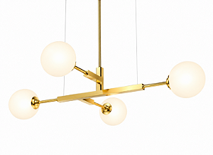 (Latão - Especiais) Lustre QUATTRO 70 Golden Art T4470LT Bolas de 12cm 4 x G9 –