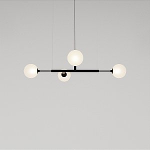 Lustre QUATTRO 70 em Latão para Bolas de 12cm com 4 Soquetes G9 – Golden Art T4470LT