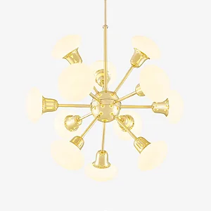 Lustre ROID em Latão com 12 Soquetes G9 e Altura Regulável – Golden Art T2801-12LT