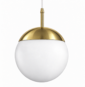 (Latão - Especiais) Pendente BOLA OPALINA Ø 25 cm Golden Art T755-25LT – Design Sofisticado