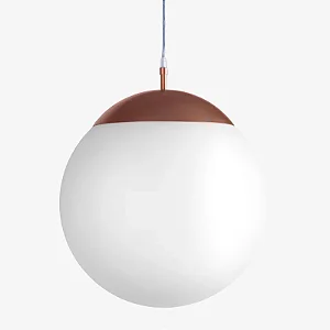 Pendente BOLA OPALINA Ø 42 cm em Latão – Design Sofisticado Golden Art T755-42LT