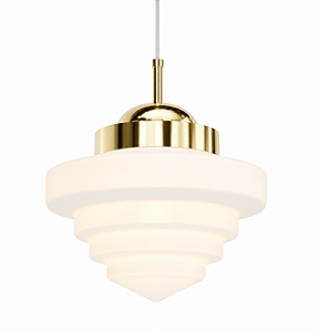 (Latão - Especiais) Pendente Escada Ø30cm Golden Art T933-30LT com Soquete E27 – Iluminação Decorativa