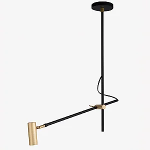 Pendente Grayce com 1 Braço e 1 Soquete GU10 em Pintura – Golden Art Iluminação Decorativa  T2160-1PI