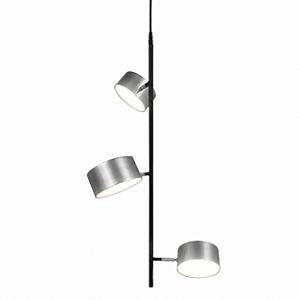 Pendente NELL Vertical 45x78cm com 3 Focos LED 6W – Golden Art Iluminação T8800V-3PI
