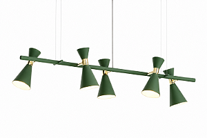 (Pintura) Pendente Picasso Golden Art T1071-5PI Linear 125cm com 5 Cones e Soquetes E27 em Iluminação Decorativa