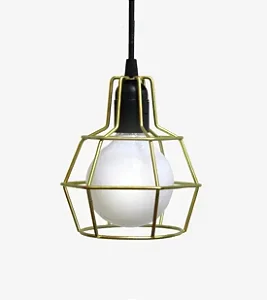 Pendente PUCON 2 Aramados Pintura – Design Moderno Golden Art  T203-2PI