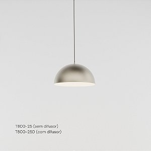 Pendente SFERA Ø 25 cm em Latão com Cúpula em Latão – Golden Art T800-25LT