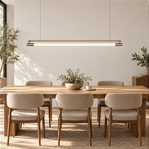 (Pintura) Pendente Slim para Tubo LED 120cm em – Golden Art Iluminação Decorativa T1900-120PI