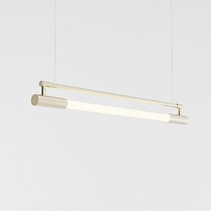 Pendente Slim para Tubo LED 60cm em Latão – Golden Art Iluminação Decorativa T1900-60LT