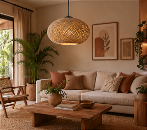 Pendente String 40x21cm com Soquete E27 – Golden Art Iluminação Decorativa T1683