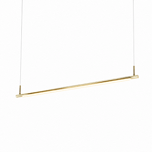 (Latão - Especiais) Pendente TIZZO Tubular 150cm LED Integrado – Golden Art Iluminação T7815LT