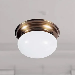 Plafon COLONIAL Ø 27 cm em Latão – Design Clássico Golden Art T152LT