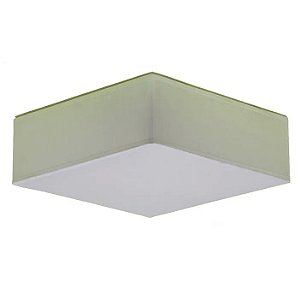 Plafon Quadrado em Tecido 30x30cm com 2 Soquetes E27 – Golden Art Iluminação T3030PI