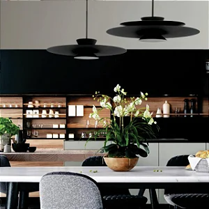 Pendente Tule Ø50cm x 25,5cm – 1x MR16 | Usina Design Iluminação 25122-50