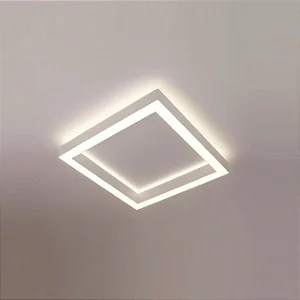 Plafon Dobby LED 30x30cm – LED Integrado 56W 3000K | Usina Design Iluminação 19680-30LED3