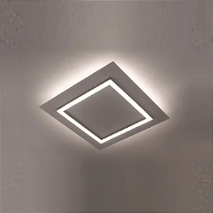 Plafon Sharp LED 38x38cm – LED Integrado 56W 3000K | Usina Design Iluminação 19690-38LED3