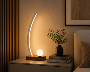 Abajur Berimbau LED 51,5cm – LED Integrado 20W 3000K | Usina Design Iluminação 19726-1LED3