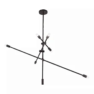Pendente Cross LED Ø11cm x 121,7cm – Haste Rígida – LED Integrado 30W 3000K | Usina Design Iluminação 19740-6LED3