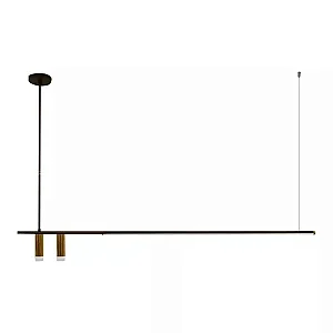 Pendente Let LED Haste Fixa 2 Focos 150,4cm – LED Integrado 37W 3000K | Usina Design Iluminação 19770-1500LED3