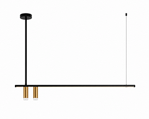Pendente Let LED 2 Focos 150,4cm – LED Integrado 37W 4000K | Usina Design Iluminação 19771-1500LED4