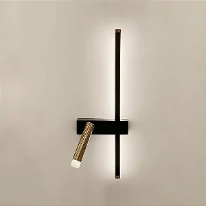 Arandela Let LED Esquerda 50,2cm – LED Integrado 18W 3000K | Usina Design Iluminação 19776-500ELED3