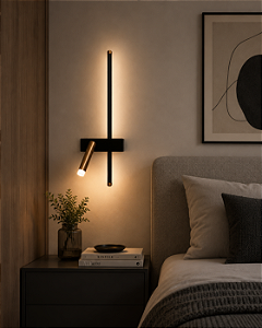 Arandela Let LED Esquerda 50,2cm – LED Integrado 18W 3000K | Usina Design Iluminação 19776-500ELED3