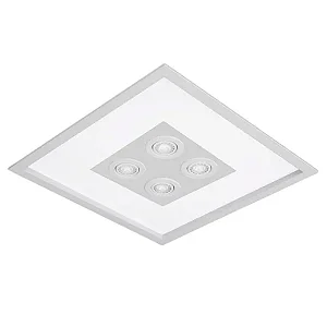 Embutido Magnum Quadrado 4x E27 + 4x PAR20 500mm Design Moderno 3601-51