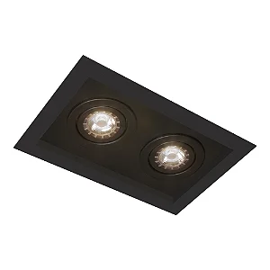 Embutido Premium Retangular 170x350mm para 2 PAR30 – Iluminação Técnica Direcionada -4322-35