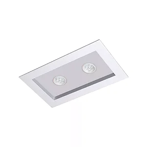 Embutido Premium Retangular 170x350mm para 2 AR111 – Iluminação Técnica Direcionada 4323-35
