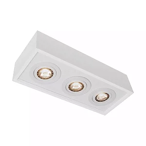 Plafon Premium Retangular 115x345mm para 3 MR16 – Iluminação Técnica Linear 4510-35