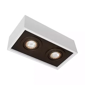 Plafon Premium Retangular 180x350mm para 2 PAR30 – Iluminação Técnica de Alto Desempenho 4516-35