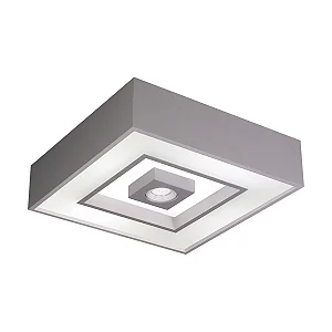 Plafon Focus 450x450x120mm com 4 E27 e 1 MR16 – Iluminação Decorativa com Foco Direcionado 4550-45