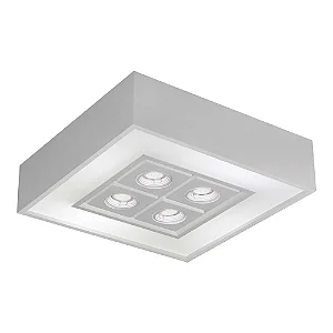 Plafon Focus 600x600x120mm com 8 E27 e 4 MR16 – Iluminação Decorativa com Múltiplos Focos Direcionados 4550-63