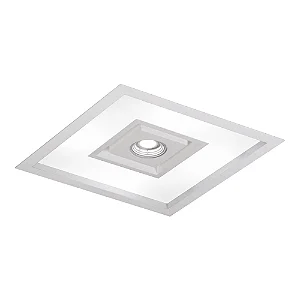 Embutido Focus Quadrado 475x475x100mm com E27 e MR16 – Iluminação Central Decorativa 4552-50