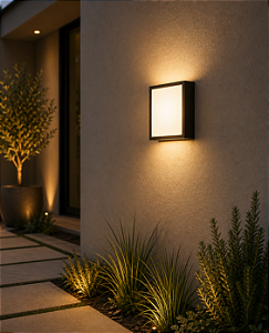 Arandela Puch Quadrada 300x300mm LED 5W 2700K – Iluminação Decorativa de Parede 5744-30